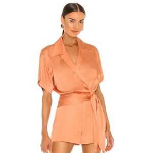 NEW Song Of Style Hannah Romper in Peach .Size XS